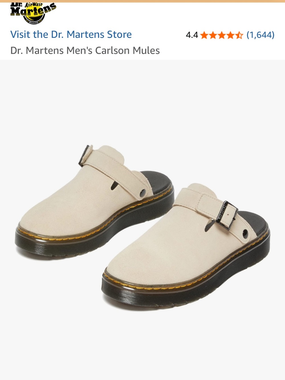 Dr. Martens Carlson Mule in Warm Sand